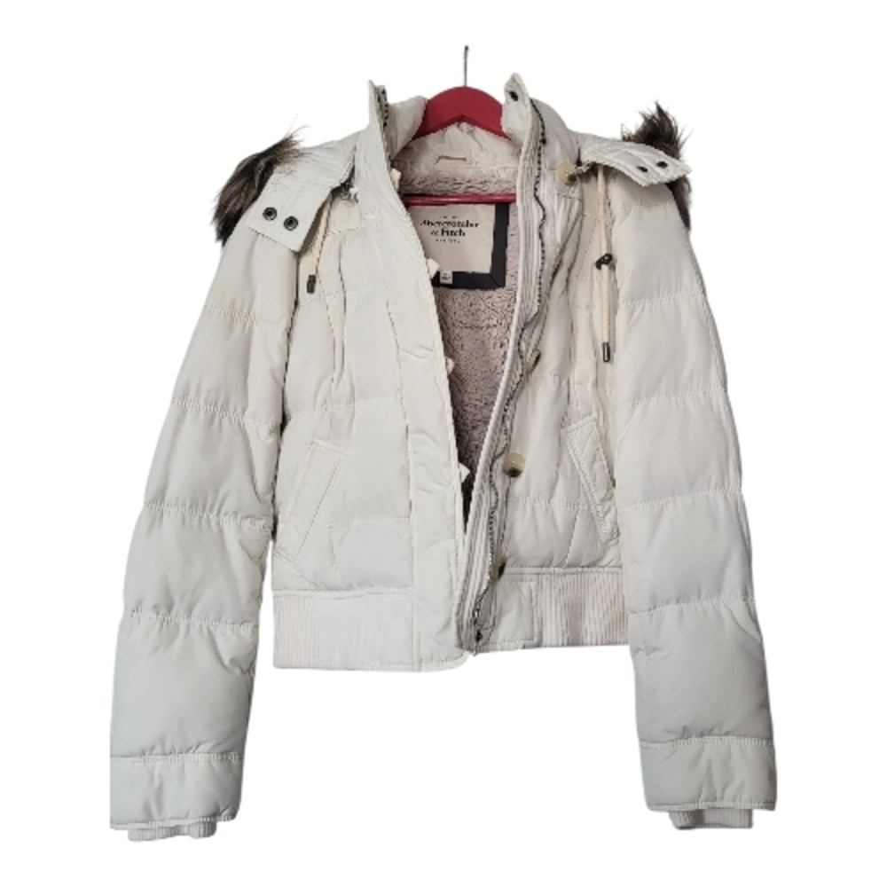 Abercrombie & Fitch  Women's White Puffer Jacket